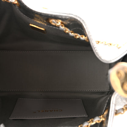 Chanel Metallic Aged Calfskin Quilted Mini Chanel 25 Handbag Silver 5 of 11