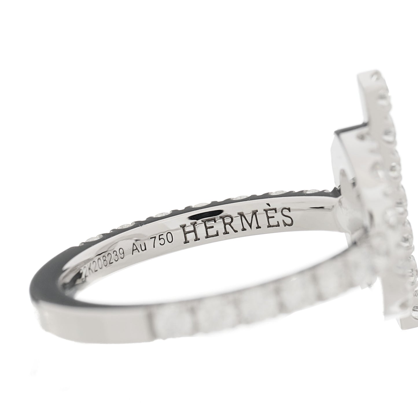 18K White Gold Diamond Finesse Ring 49 5