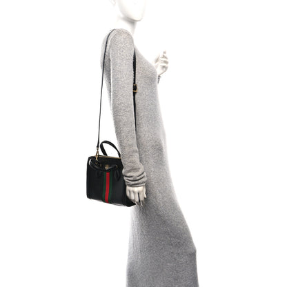 Gucci Textured Calfskin Web Small Ophidia Tote Bag Black 2 of 10