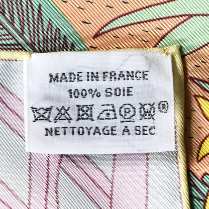 Hermes Silk Le Carnaval des Animaux Scarf 90 Aqua Vert Jaune 3 of 6