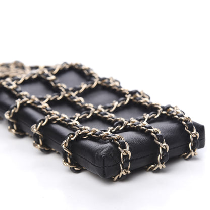 Chanel Lambskin Quilted Small Clutch With Chain Black 9 of 11
