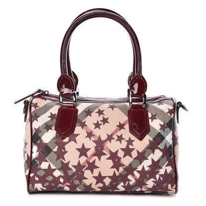 Burberry Patent Supernova Check Stars Small Chester Bowling Bag Berry Red 1 of 9