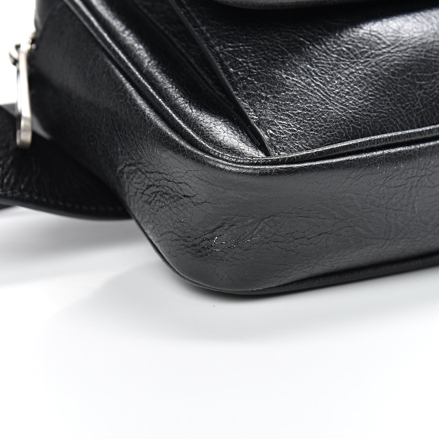 Fluffy Calfskin Morpheus Belt Bag 85 34 Black