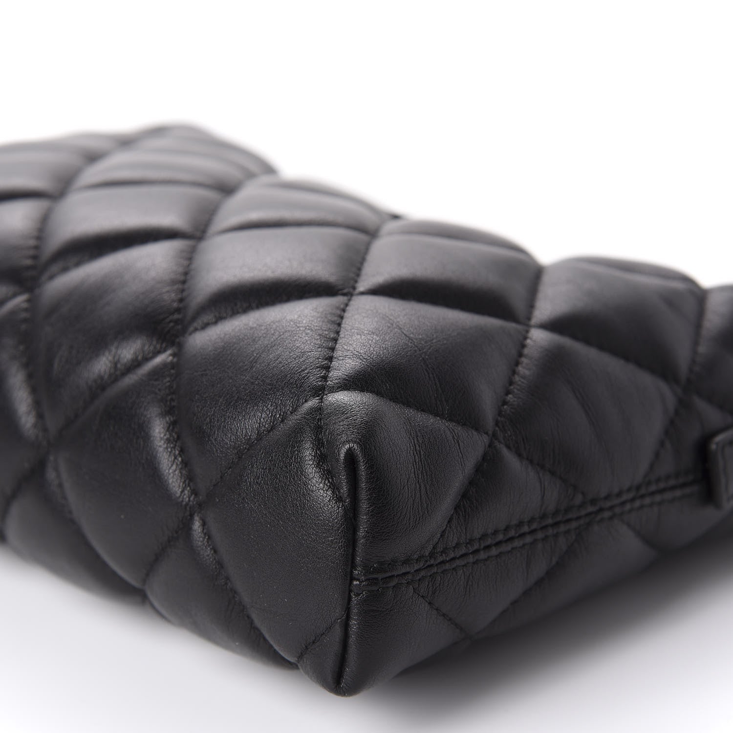 Balenciaga Nappa Calfskin Quilted Touch B Camera Shoulder Bag Black 7 of 10