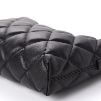 Balenciaga Nappa Calfskin Quilted Touch B Camera Shoulder Bag Black 7 of 10