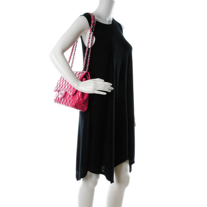Chanel Patent Calfskin Quilted Jumbo Double Flap Fuchsia 2 of 10