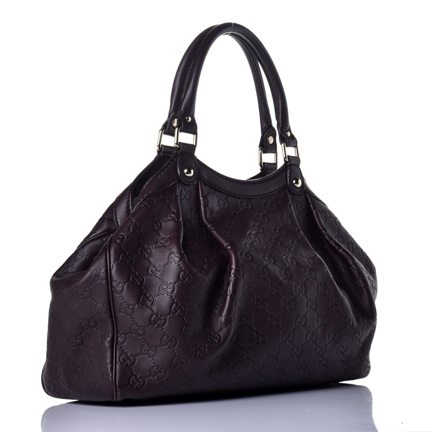 Guccissima Medium Sukey Tote Chocolate