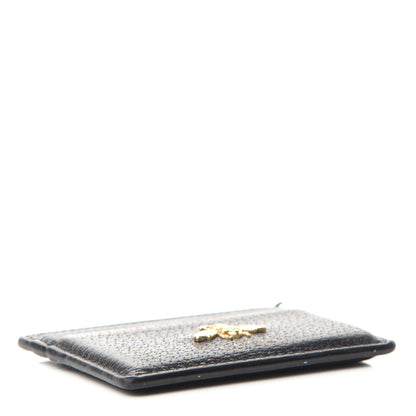 Gucci Pebbled Calfskin Animalier Card Holder Black 4 of 5