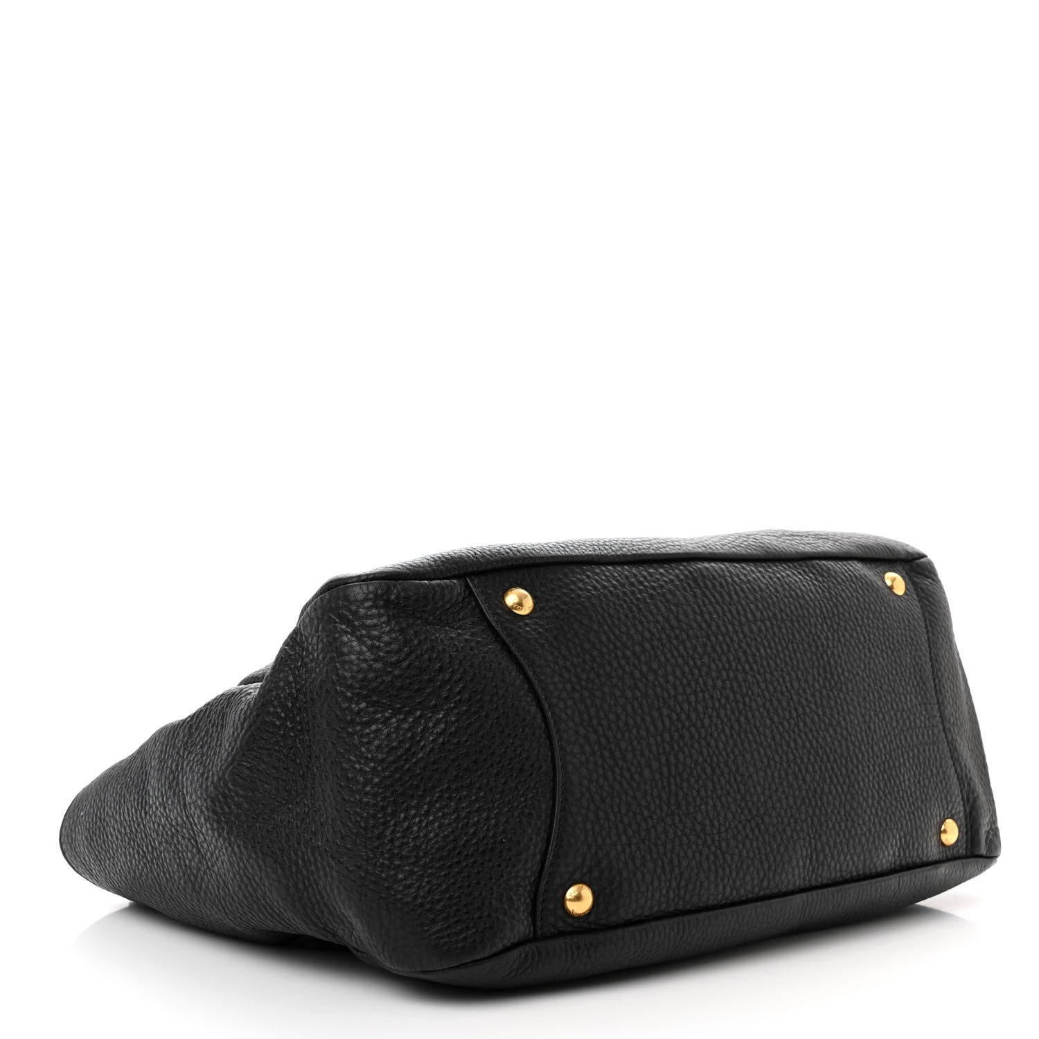 Prada Vitello Daino Tote Black 4 of 9