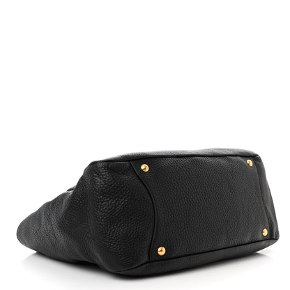 Prada Vitello Daino Tote Black 4 of 9
