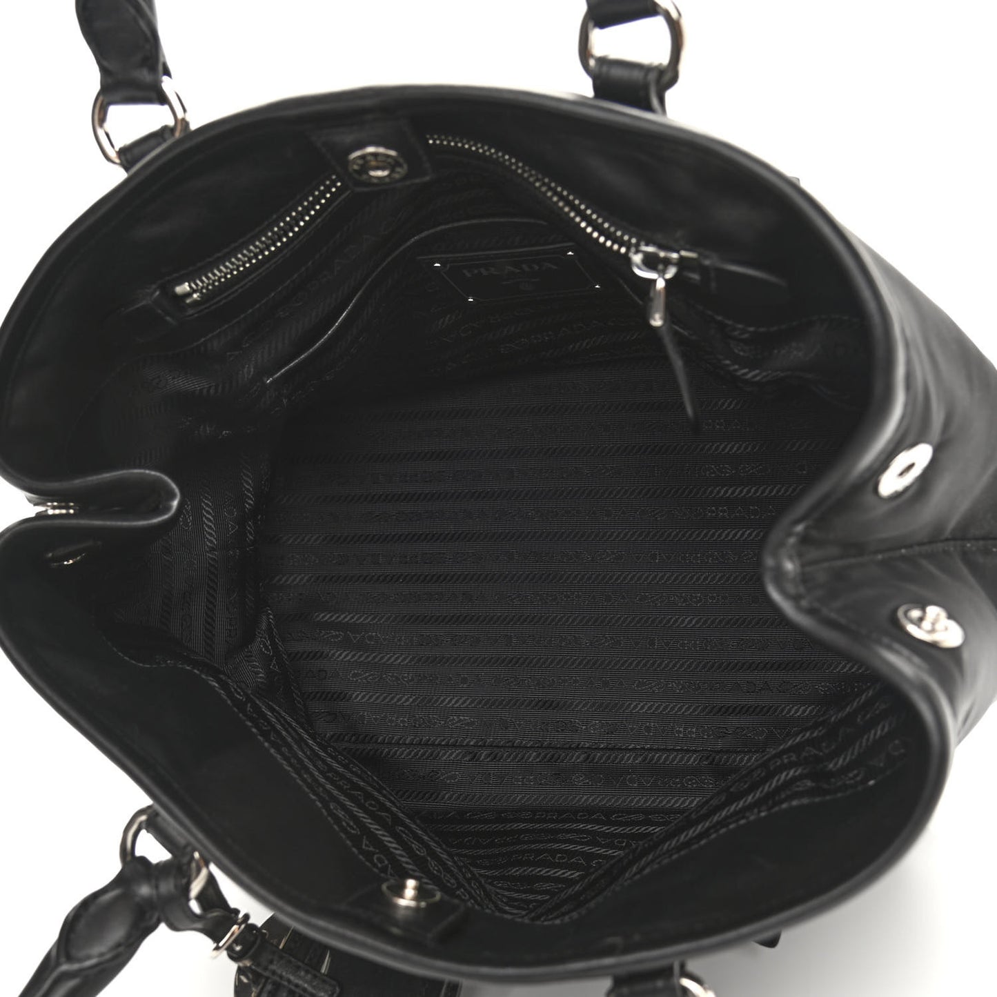 Tessuto Nylon Soft Calf Tote Black
