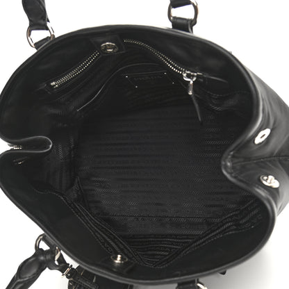 Prada Tessuto Nylon Soft Calf Tote Black 3 of 12