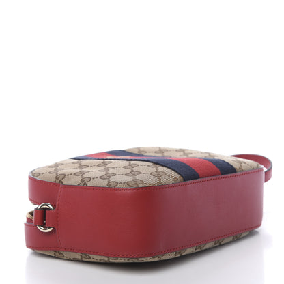 Gucci Monogram GG Supreme Web Small Webby Bee Shoulder Red 4 of 10