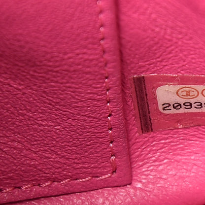 Chanel Lambskin Chevron Quilted Extra Mini Flap Dark Pink 7 of 15