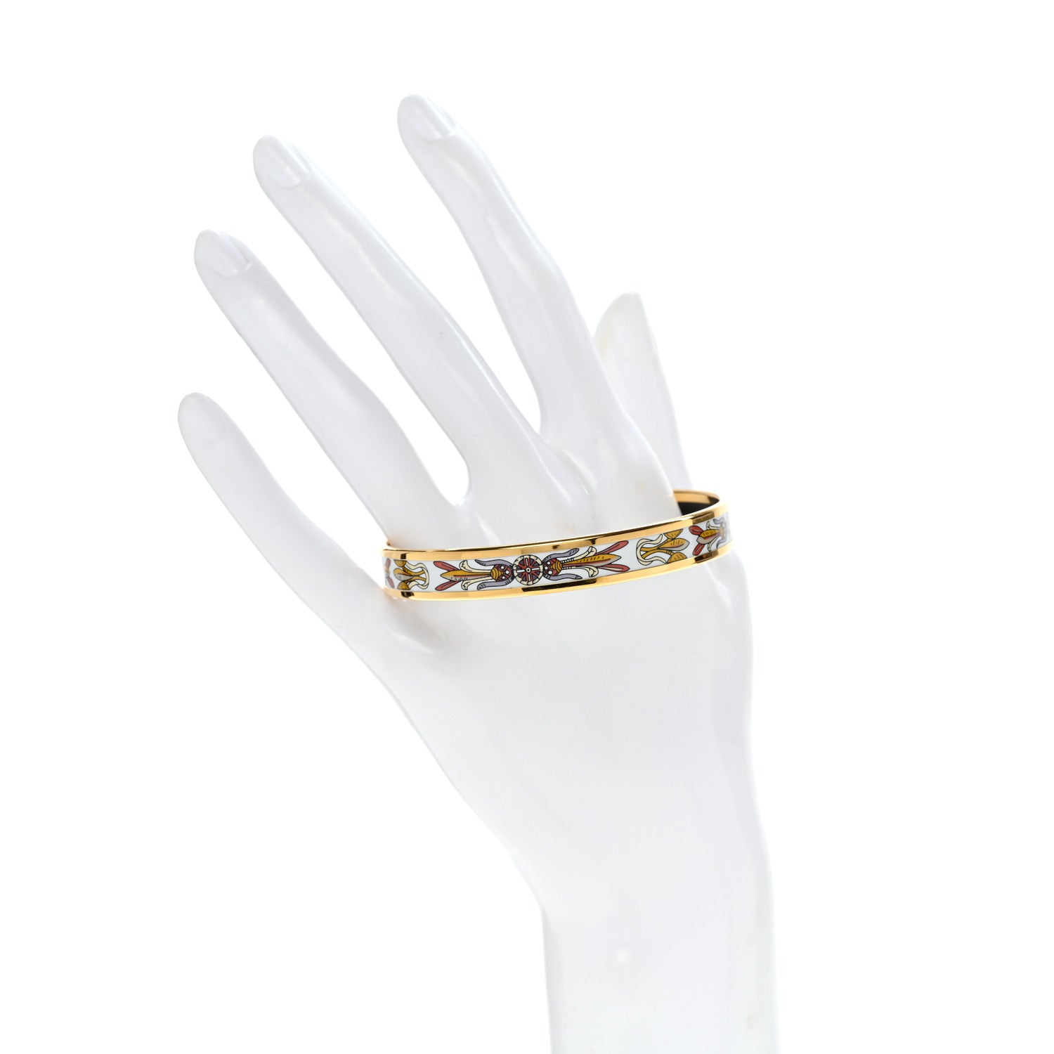 Hermes Enamel Printed Narrow Dreamcatchers Bracelet 65 2 of 5