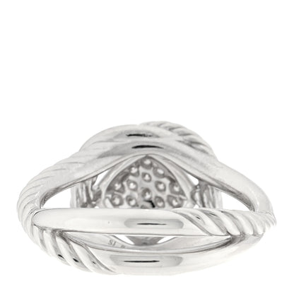 David Yurman Sterling Silver Diamond Pave 7mm Infinity Ring 50 5.25 3 of 4
