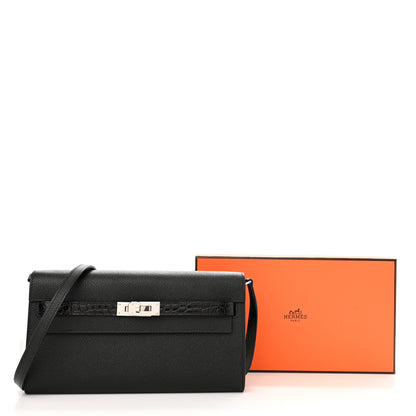 Hermes Epsom Matte Alligator Touch Kelly Wallet To Go Black 10 of 10