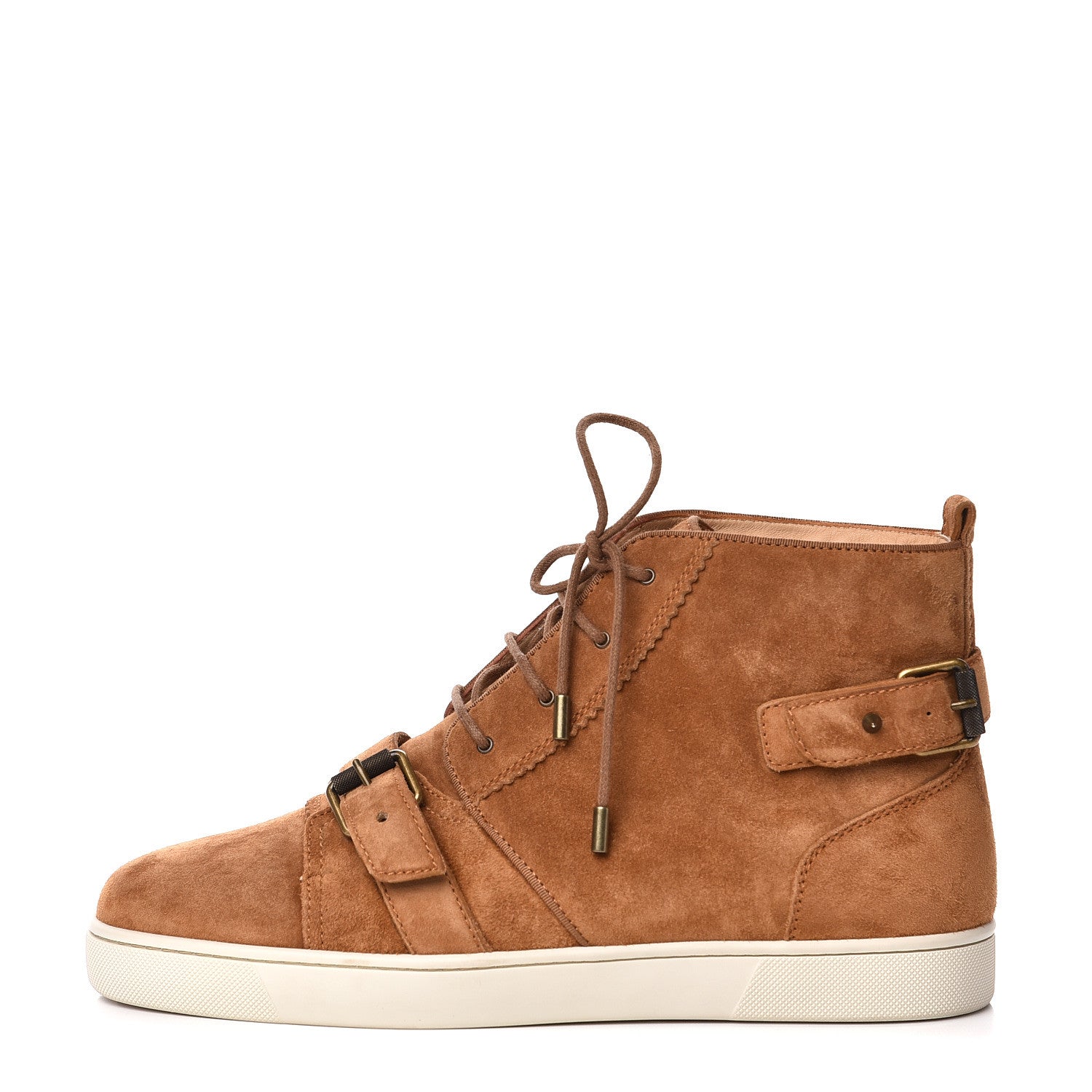 Christian Louboutin Veau Velours Mens Flat Nono Sneakers 45 Safari 1 of 11