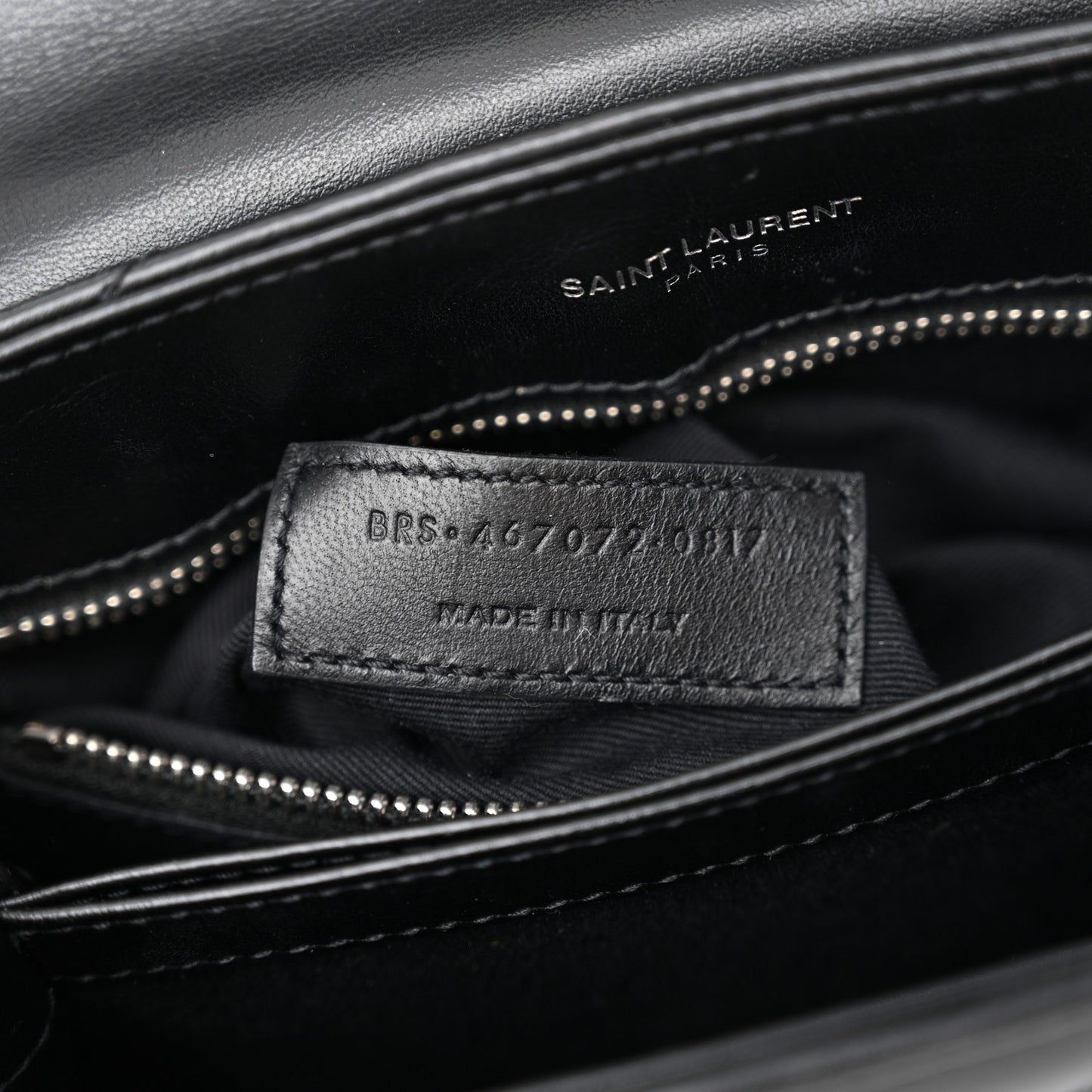 Calfskin Y Quilted Monogram Toy Loulou Crossbody Bag Black