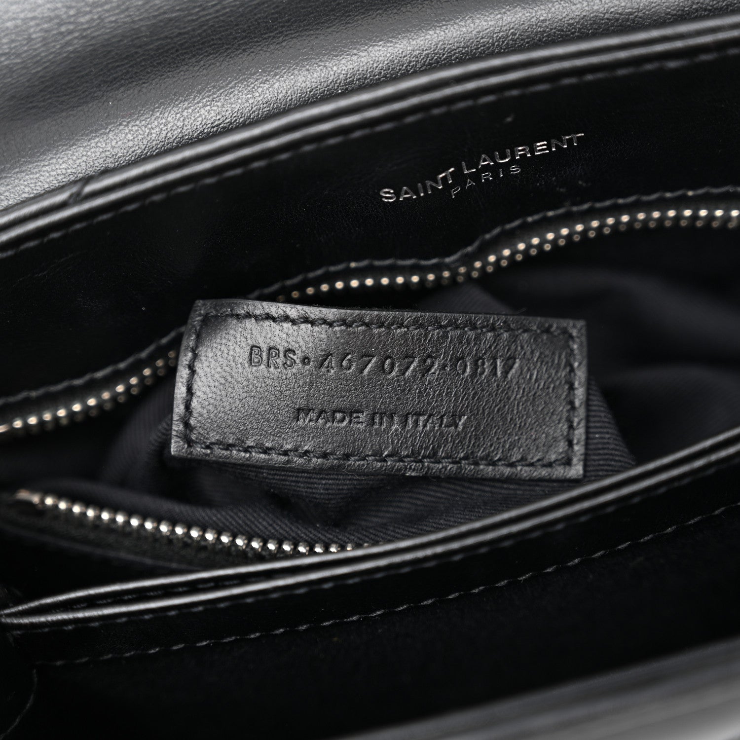 Saint Laurent Calfskin Y Quilted Monogram Toy Loulou Crossbody Bag Black 7 of 12