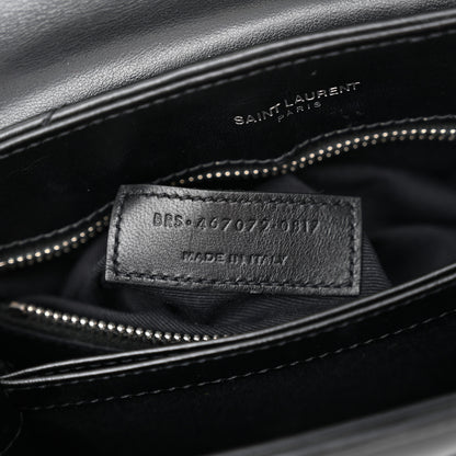 Saint Laurent Calfskin Y Quilted Monogram Toy Loulou Crossbody Bag Black 7 of 12