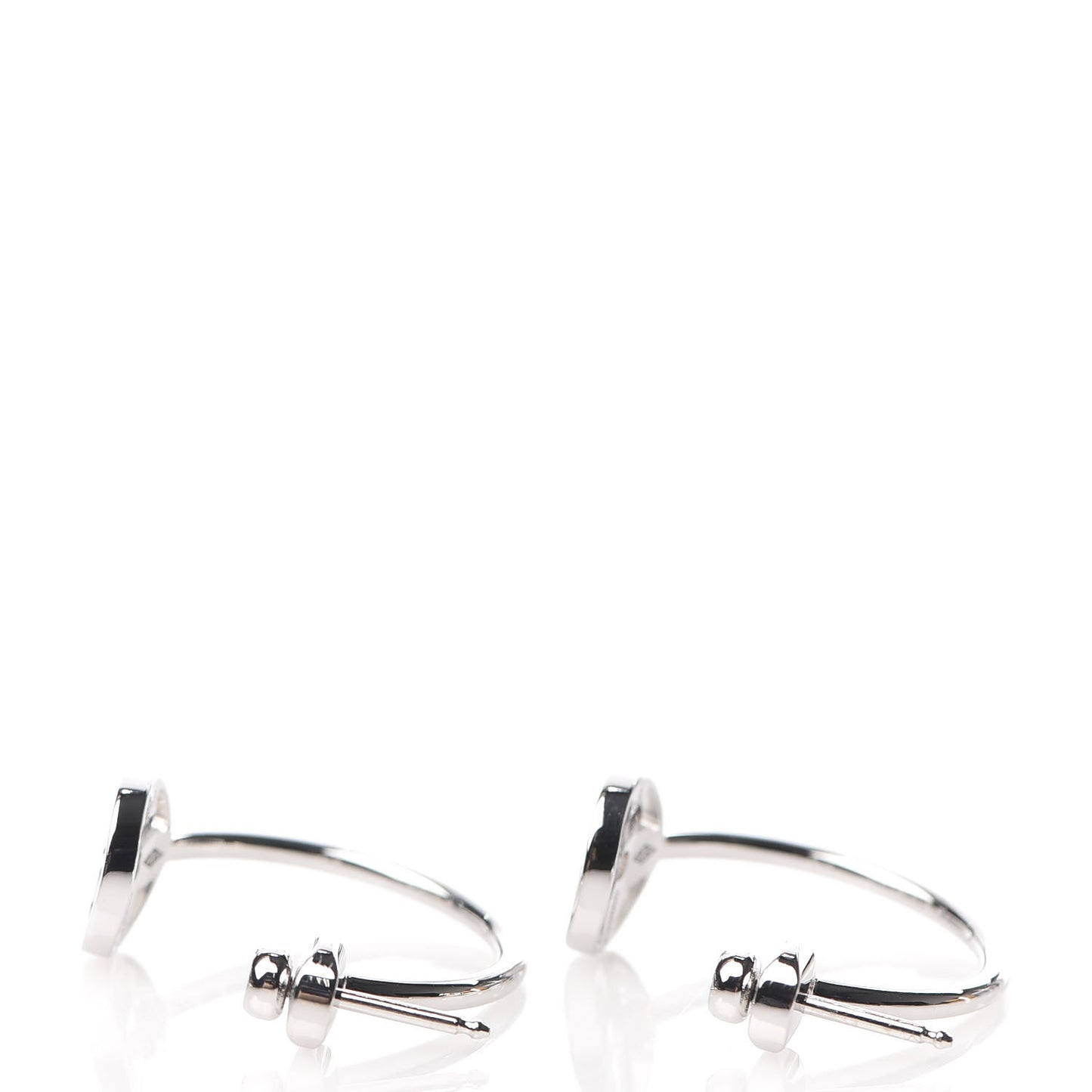 18K White Gold Diamond Idylle Blossom Hoop Earrings