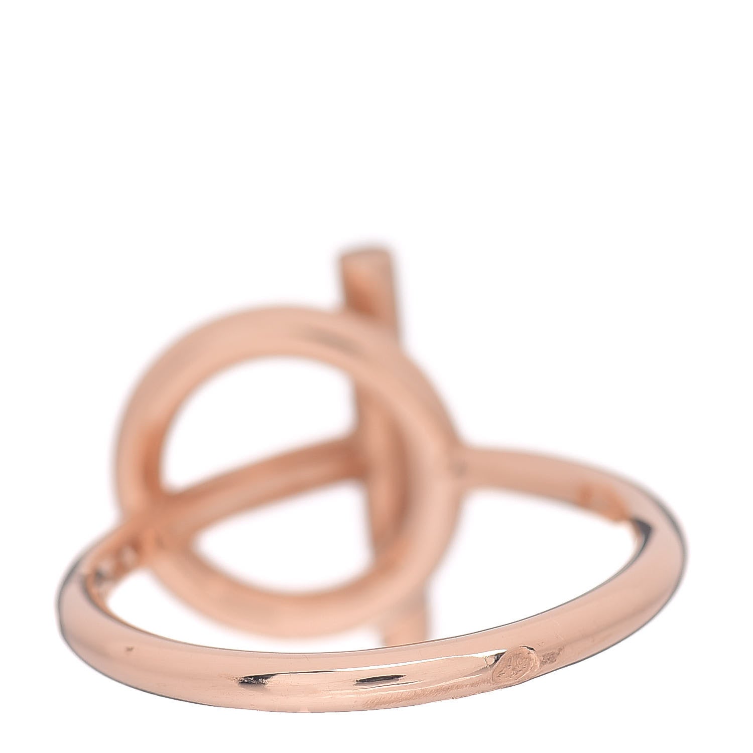 Hermes 18K Rose Gold Diamond PM Echappee Ring 53 6.25 4 of 6