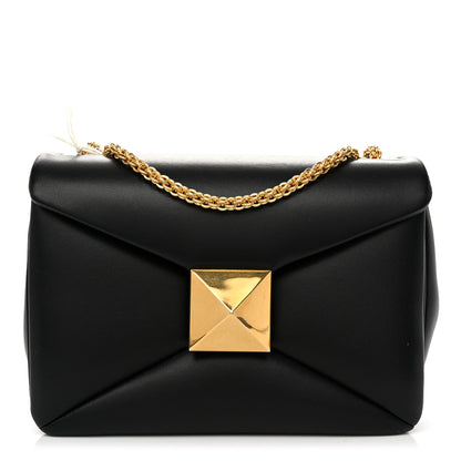 Valentino Garavani Nappa One Stud Chain Clutch Black 1 of 10