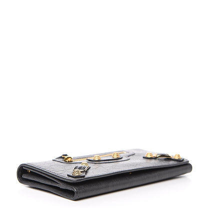 Balenciaga Agneau Giant 12 Gold Hardware Money Wallet Gris Fossile 3 of 7