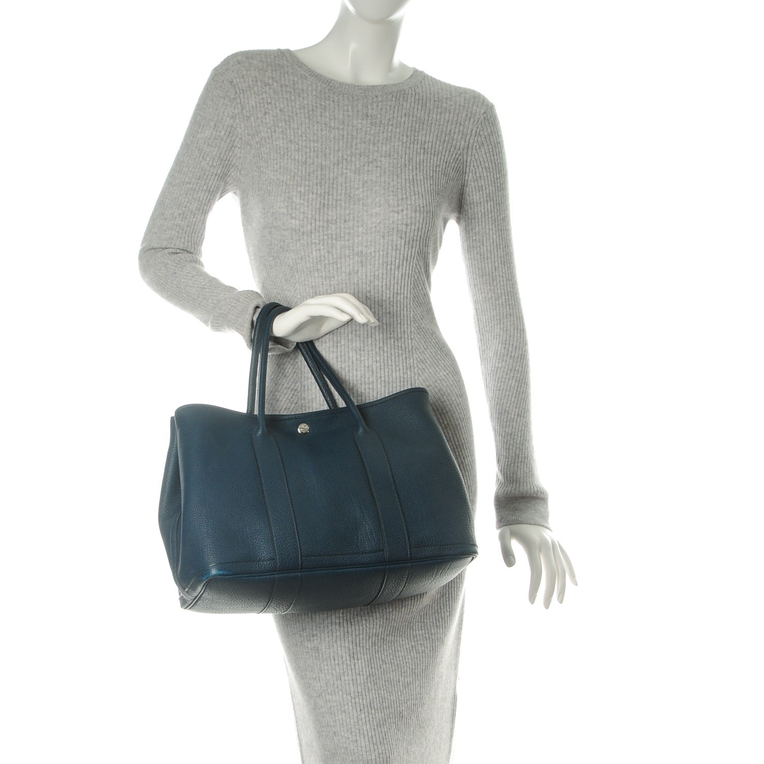 Hermes Negonda Garden Party Tote 36 MM Bleu de Prusse 2 of 12