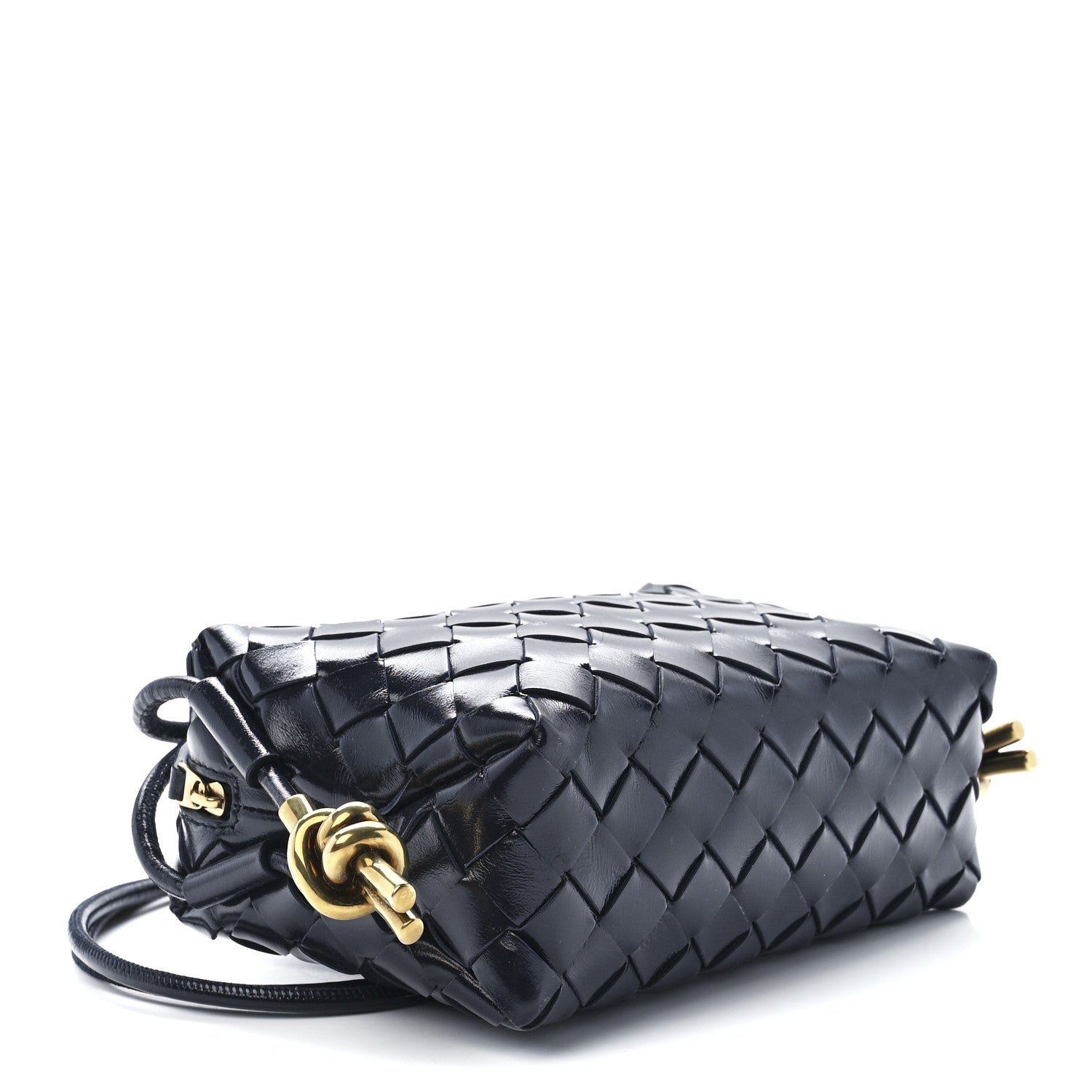 Bottega Veneta Nappa Intrecciato Metallic Knot Mini Loop Bag Space 4 of 10