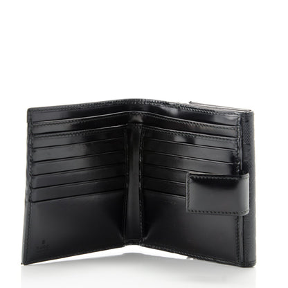 Gucci Imprime Monogram GG Pierce French Flap Wallet Black 5 of 7