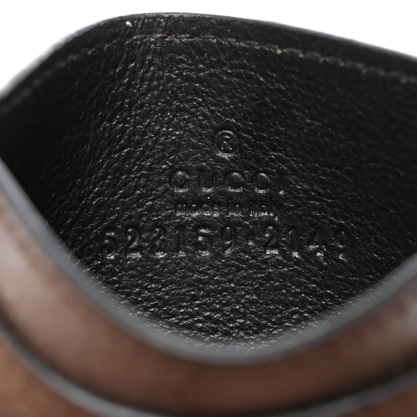GG Supreme Monogram Ophidia Card Holder Brown