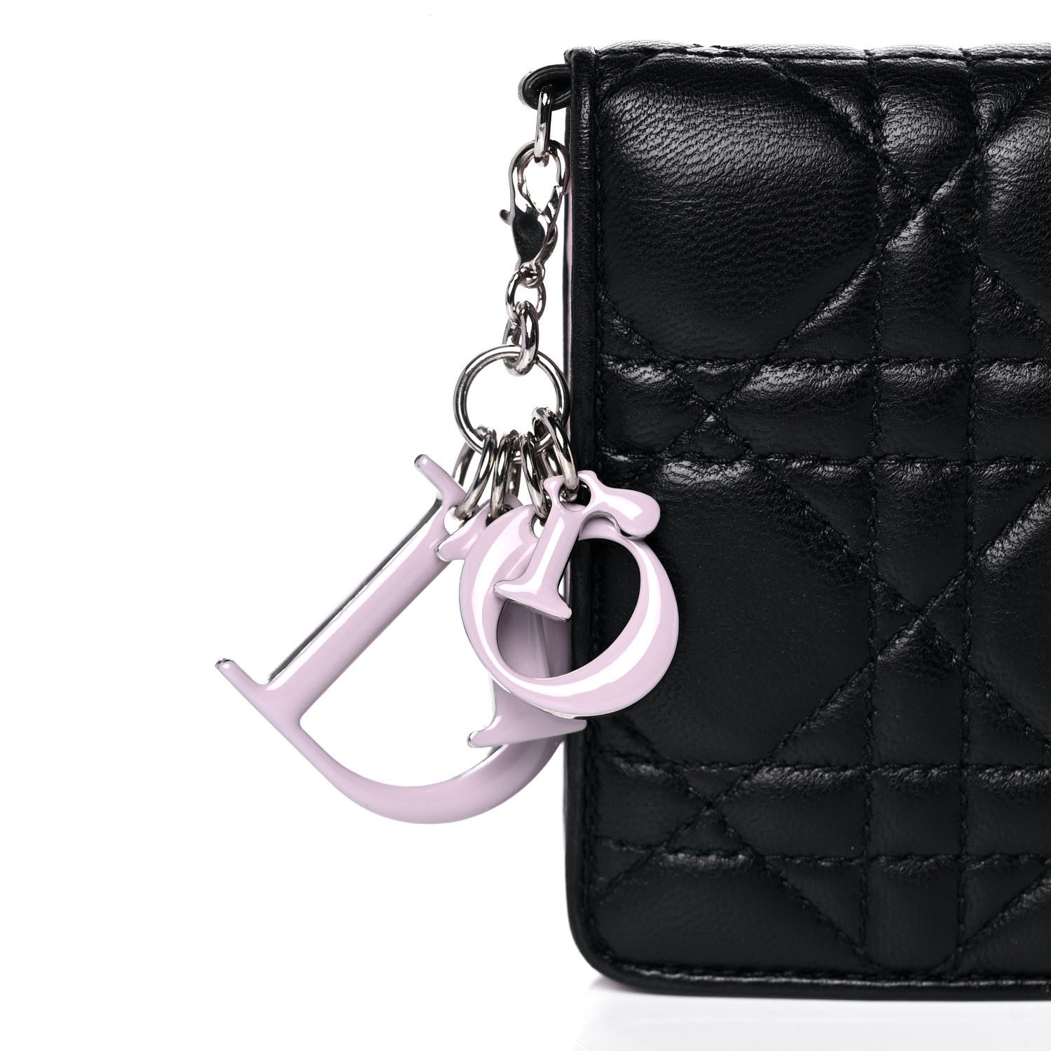 Christian Dior Lambskin Cannage Rendezvous Wallet Black 7 of 10