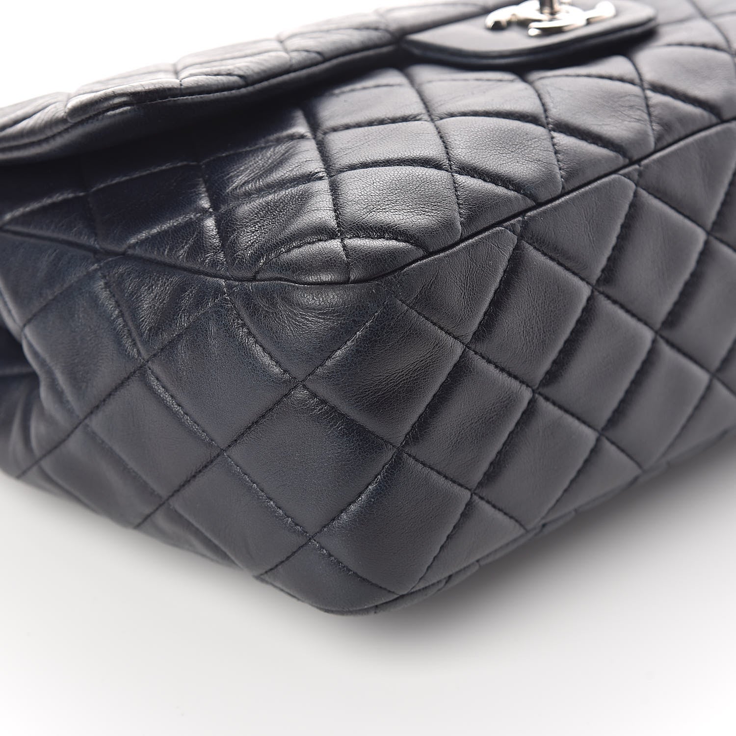 Chanel Lambskin Quilted Jumbo Single Flap Blue 10 of 10