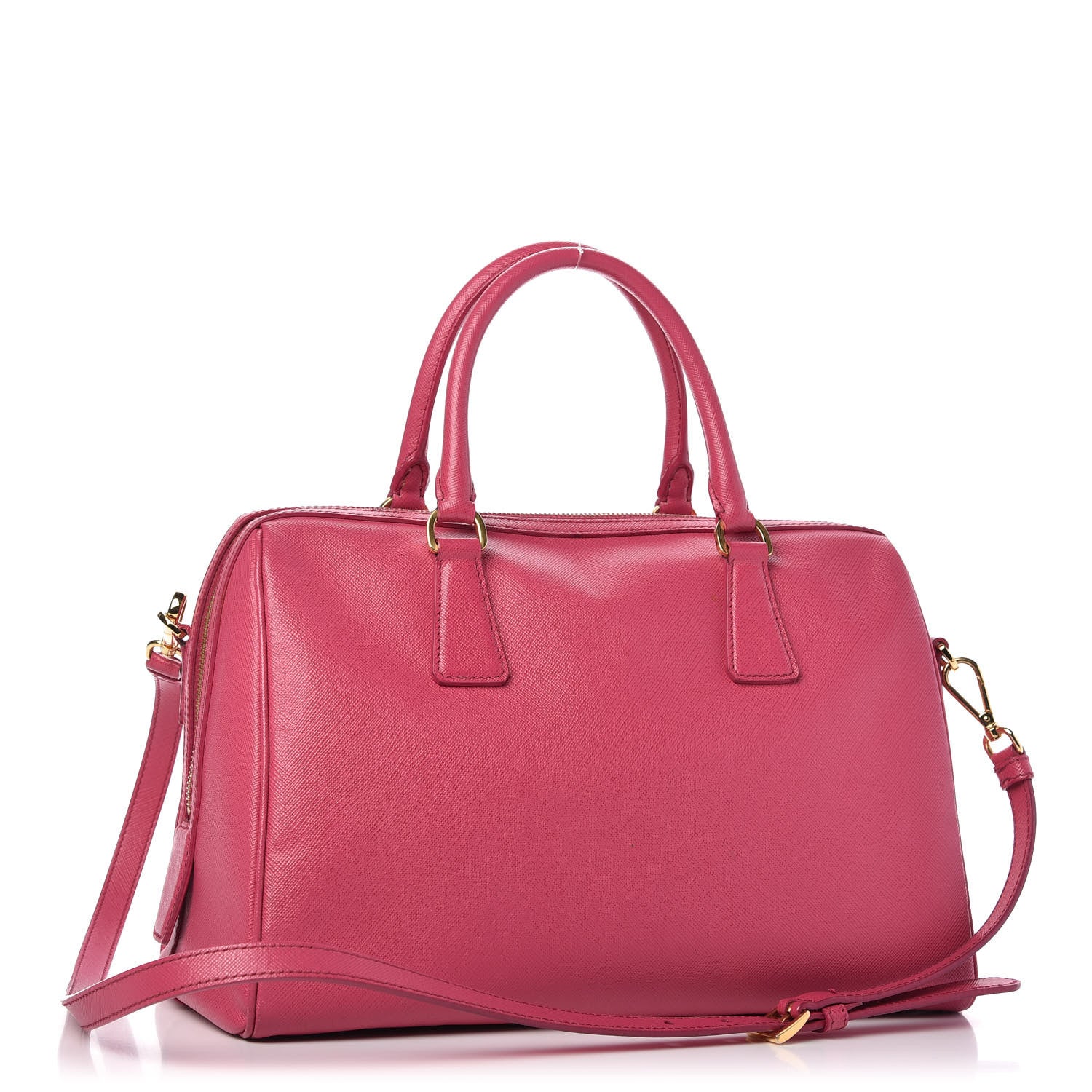 Prada Saffiano Bauletto Peonia 3 of 10