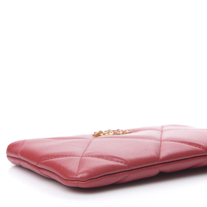 Chanel Goatskin Quilted Chanel 19 Cosmetic Case Red 7 of 9
