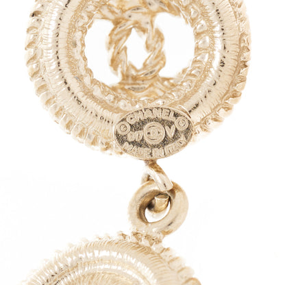 Chanel Pearl CC Drop Earrings Gold 3 of 5