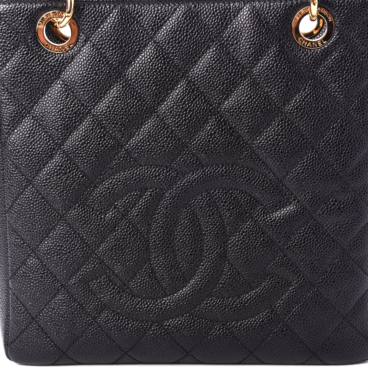 Chanel Caviar Quilted Petit Shopping Tote PST Black 9 of 9