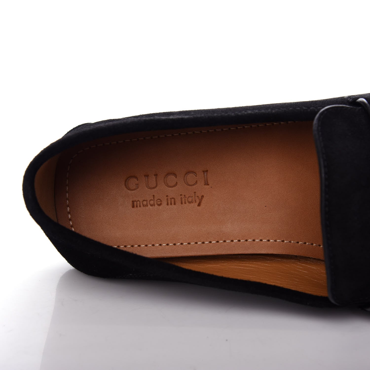 Gucci Suede Mens Driver Queen Loafers 8 Black 8 of 12