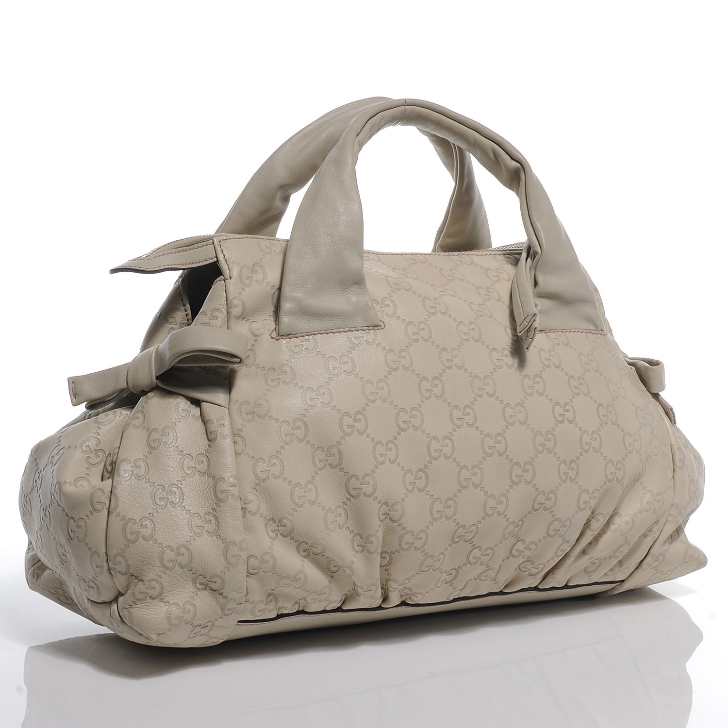 Gucci Guccissima Medium Hysteria Tote Off White 3 of 7