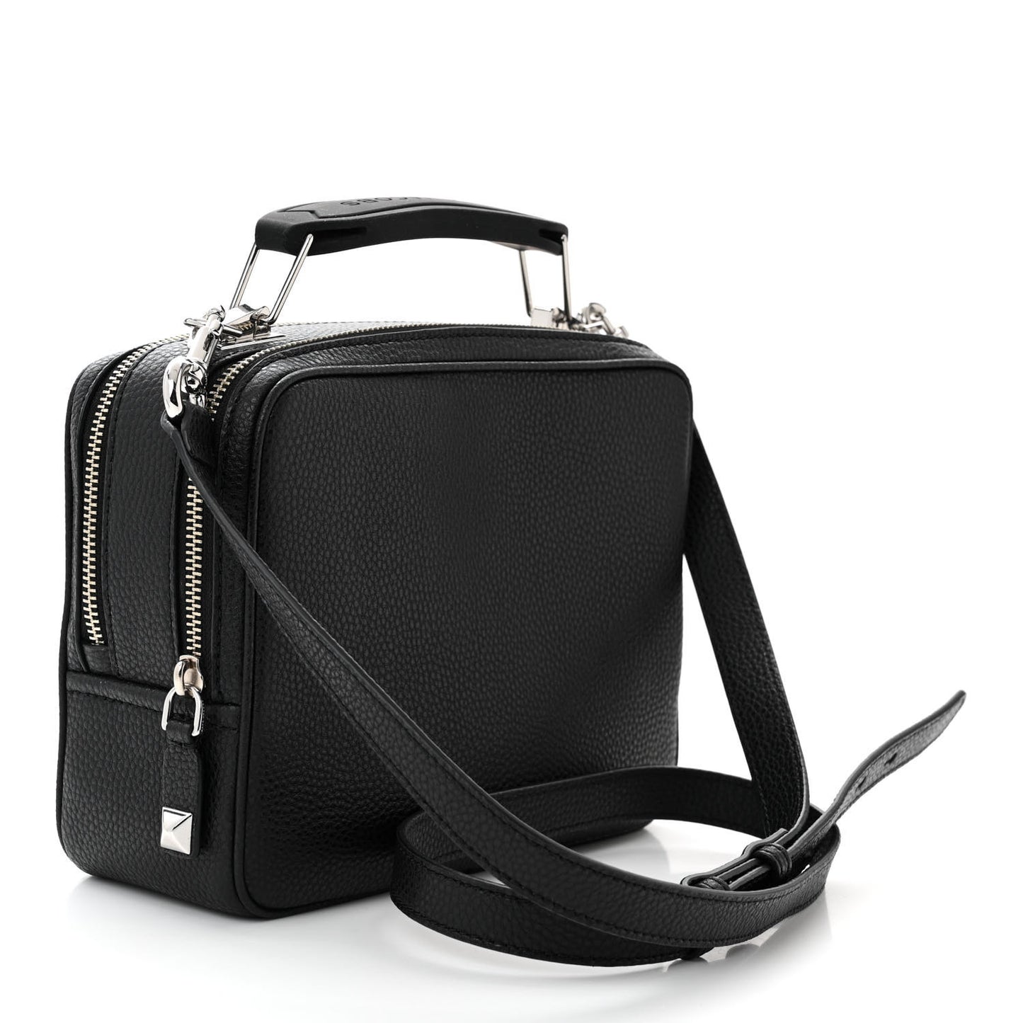 Calfskin Soft Box 23 Shoulder Bag Black White