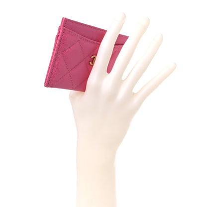 Chanel Caviar Quilted Card Holder Fuchsia 2 of 8
