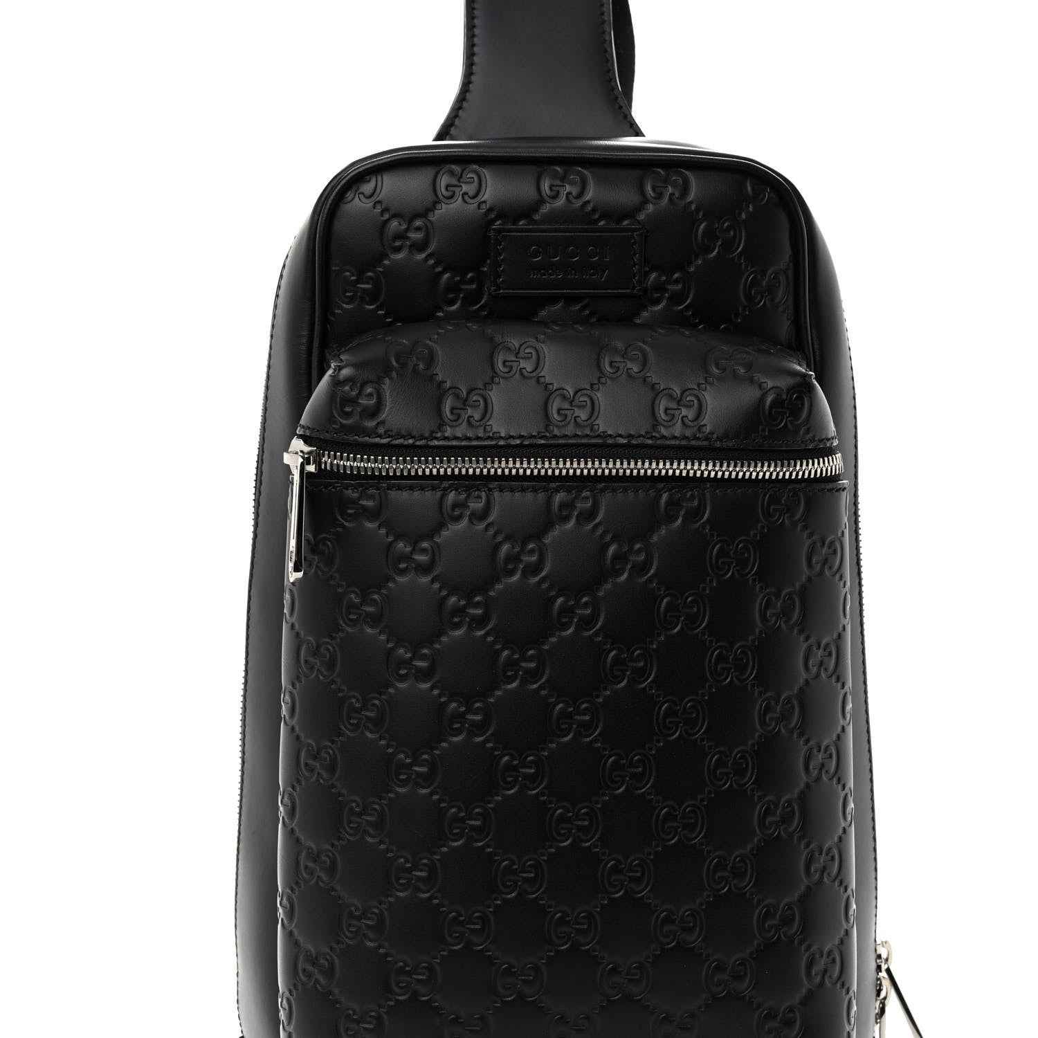 Gucci Guccissima Sling Backpack Black 9 of 9