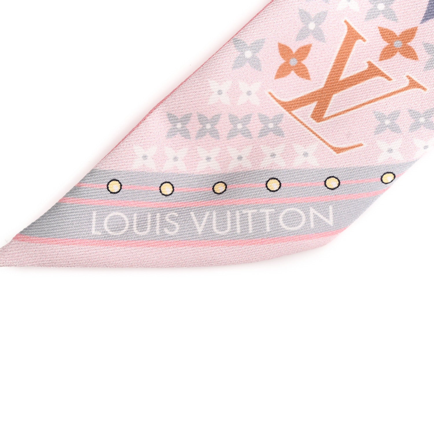 Louis Vuitton Silk Monogram Flowers Forever Bandeau Rose Clair 2 of 3