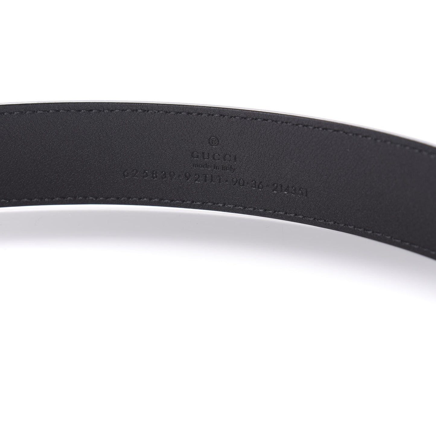 GG Supreme Monogram Matte Plutone Calfskin Double G 30mm Belt 90 36 Beige Ebony Black