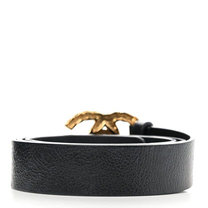 Chanel Glazed Calfskin CC Belt 90 36 Black 2 of 5