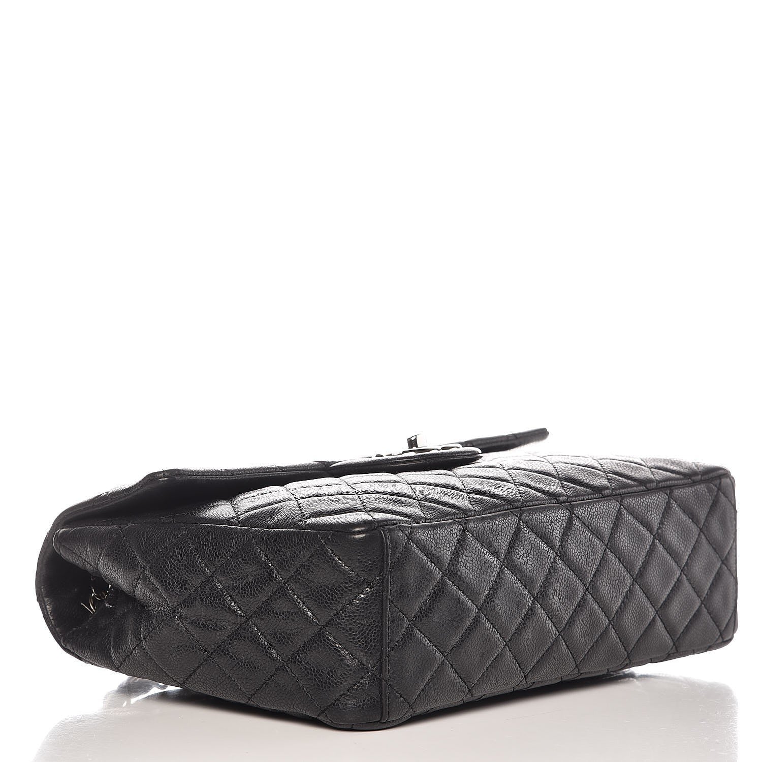 Chanel Washed Caviar Quilted Maxi Single Flap Black 5 of 10
