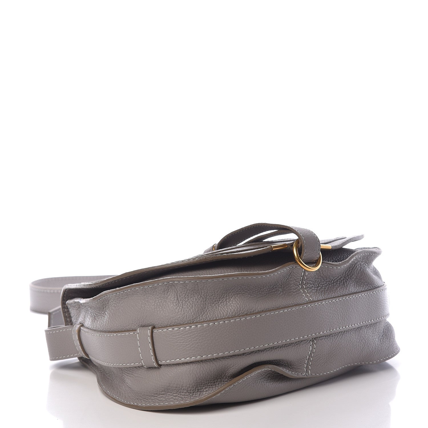 Chloe Calfskin Medium Marcie Round Crossbody Bag Cashmere Grey 4 of 13