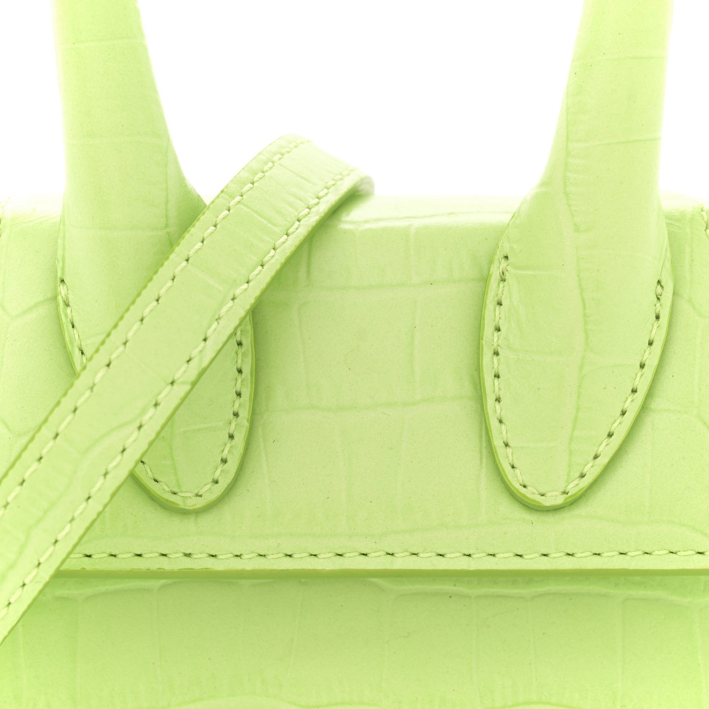 Calfskin Crocodile Embossed Le Chiquito Light Green
